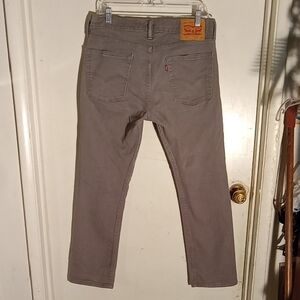 Men's Light Gray Levi Jeans Good Stretch 513-32,30 Leg Inseam 28 In